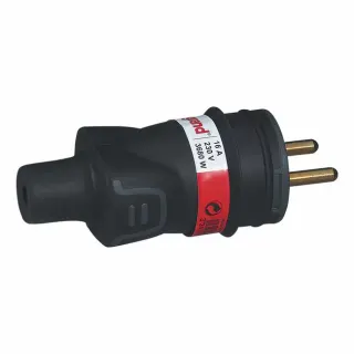 Wtyczka Legrand 2P+Z czarna guma