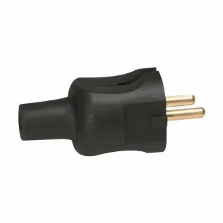 Wtyczka Legrand 2P 16 A guma czarna