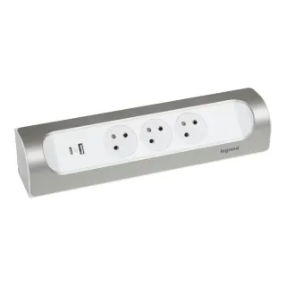 Listwa narożna przedłużacza Legrand 3 gniazda z uziemieniem + USB