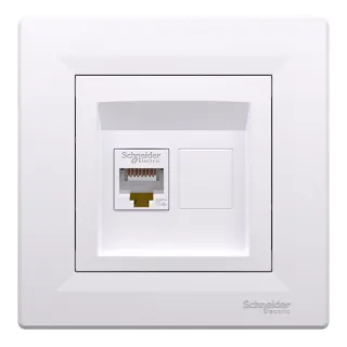 Gniazdo komputerowe Schneider Electric Asfora kat. 5e białe