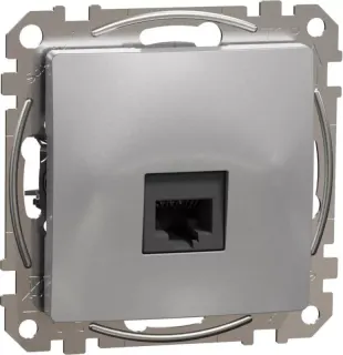 Gniazdo komputerowe RJ45 Schneider Electric Sedna Design&Elements kategoria 6 aluminium