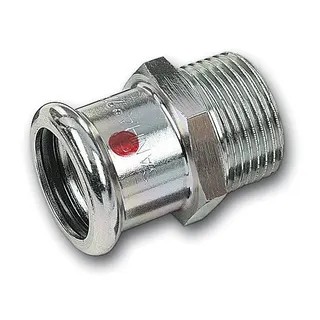 Nypel redukcyjny stalowy Sanha gwint zewnętrzny 18 mm x 1/2''