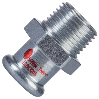 Nypel redukcyjny stalowy Sanha gwint zewnętrzny 22 mm x 1"