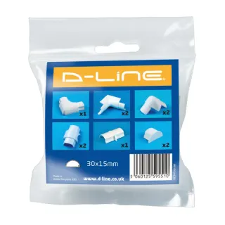 Akcesoria do listwy połączeniowej D-line 30 x 15 mm białe 10 szt.