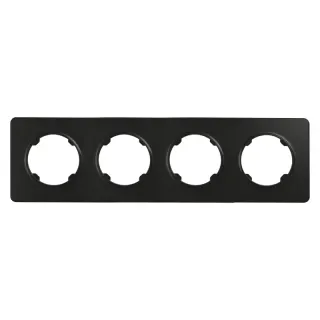 Ramka poczwórna DPM Solid Oval czarna