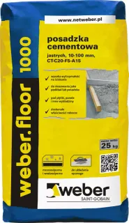 Posadzka cementowa Weber Saint-Gobain Floor 1000 25 kg