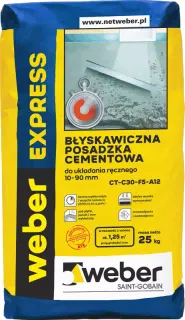 Błyskawiczna posadzka cementowa Weber Saint-Gobain Express 25 kg