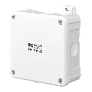 Puszka natynkowa Elektro-Plast 2K 98 x 98 x 46 mm IP65 biała