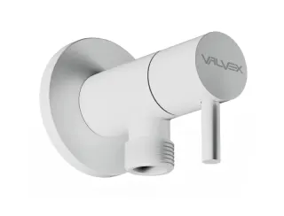 Zawór kątowy Vega 3/8" biały