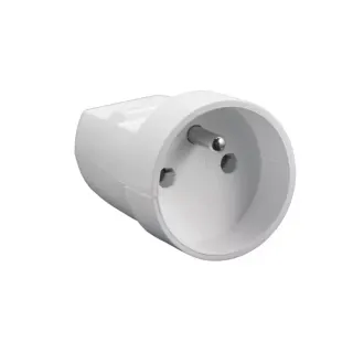 Gniazdo Elgotech 1 x 2P+Z z uziemieniem 16 A białe