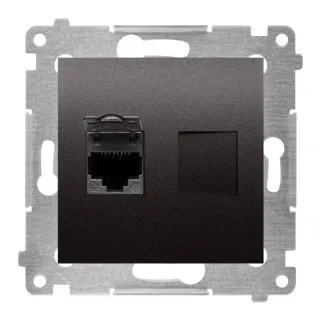 Gniazdo komputerowe Kontakt-Simon S54 RJ45 kat. 6 antracyt