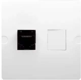 Gniazdo komputerowe RJ45 Kontakt-Simon Basic białe