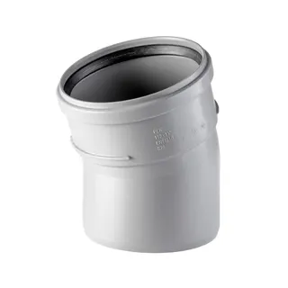Kolano kanalizacyjne Pipelife 15° 75 mm szare