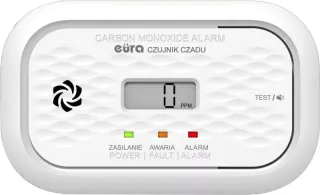 Czujnik czadu Eura CD-72A2V755_B wolnostojący z wyświetlaczem