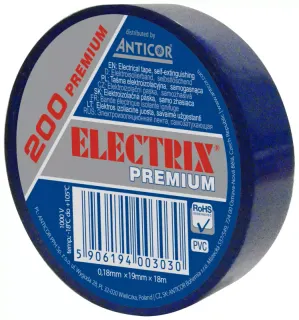Taśma izolacyjna PCV Electrix 200 0,18 mm x 19 mm x 18 m niebieska