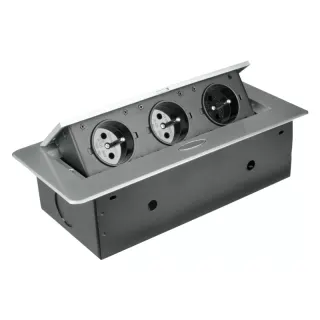 Przedłużacz blatowy DPM Solid 3 gniazda 26,6 x 11,9 cm z uziemieniem