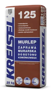 Zaprawa murarska do bloczków i silikatów Kreisel Murlep 125 szara 25 kg