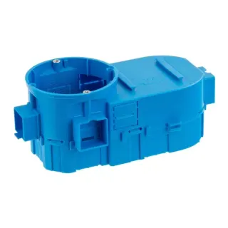 Puszka podtynkowa Simet 2 x 60 mm instalacyjna niebieska