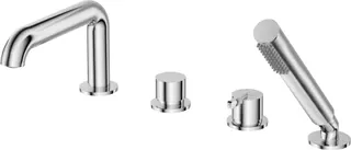 Bateria wannowa 4-otworowa z zestawem prysznicowym DEANTE Silia, chrom