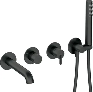 Bateria wannowa 4-otworowa podtynkowa DEANTE Silia, nero
