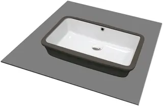 Umywalka ceramiczna podblatowa DEANTE Temisto, biały