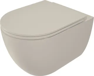 Miska WC z deską bezkołnierzowa DEANTE Round, beż