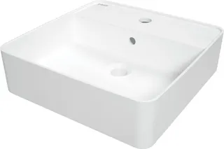 Umywalka ceramiczna nablatowa z miejscem na baterię DEANTE Square, biały