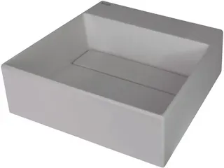 Umywalka granitowa nablatowa z miejscem na baterię - z maskownicą DEANTE Correo, szary metalik