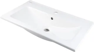 Umywalka ceramiczna wpuszczana z miejscem na baterię DEANTE Tubo, biały