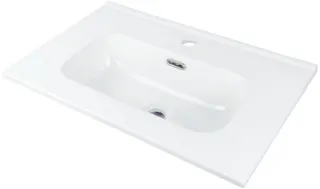 Umywalka ceramiczna wpuszczana z miejscem na baterię - 60 cm DEANTE Tubo, biały
