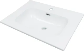 Umywalka ceramiczna wpuszczana z miejscem na baterię - 60 cm DEANTE Tubo, biały