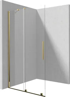 Ścianka prysznicowa walk-in 120 cm - przesuwna DEANTE Prizma, złoty