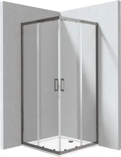 Kabina prysznicowa z brodzikiem kwadratowa 80x80 cm DEANTE Funkia Evo, titanium