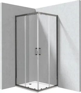 Kabina prysznicowa z brodzikiem prostokątna 80x90 cm DEANTE Funkia Evo, titanium