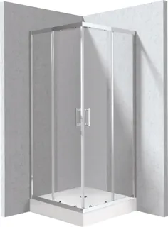 Kabina prysznicowa z brodzikiem kwadratowa 80x80 cm DEANTE Funkia Evo, chrom