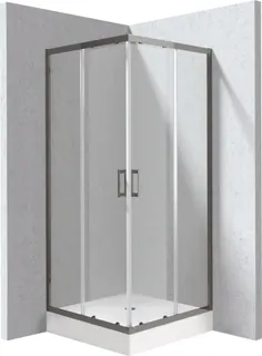 Kabina prysznicowa z brodzikiem kwadratowa 80x80 cm DEANTE Funkia Evo, titanium