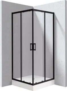Kabina prysznicowa z brodzikiem kwadratowa 90x90 cm DEANTE Funkia Evo, nero