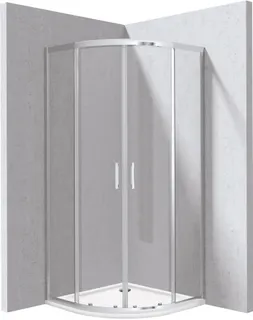Kabina prysznicowa z brodzikiem półokrągła 80x80 cm DEANTE Funkia Evo, chrom