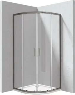 Kabina prysznicowa z brodzikiem półokrągła 80x80 cm DEANTE Funkia Evo, titanium