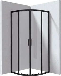 Kabina prysznicowa półokrągła 90x90 cm DEANTE Funkia Evo, nero