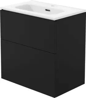 Szafka umywalkowa z umywalką - 60 cm DEANTE Prizma, nero