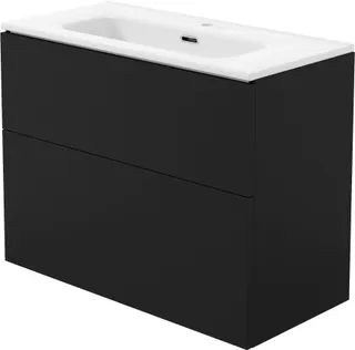 Szafka umywalkowa z umywalką - 80 cm DEANTE Prizma, nero