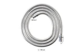 Wąż prysznicowy do baterii 3-otworowych - 150 cm DEANTE , chrom