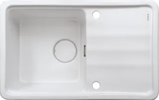 Zlewozmywak ceramiczny 1-komorowy z ociekaczem DEANTE Momi, biały
