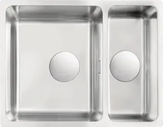Zlewozmywak stalowy 1.5-komorowy podwieszany DEANTE Egeria, stal szczotkowana