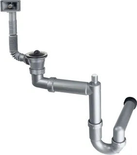 Syfon do zlewozmywaka stalowego 1-komorowego - odpływ 2" DEANTE , stal