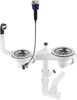 Syfon do zlewozmywaka granitowego 1.5- i 2-komorowego - Space-Saver DEANTE Space-Saver, stal