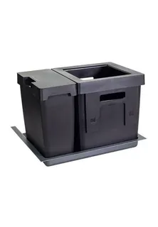 PEKA OEKO - ZESTAW POJEMNIKÓW 600 wys. 375-400 40+17 z pokrywką antracyt