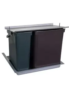 PEKA BASIC PLUS MAXI - ZESTAW POJEMNIKÓW 600 wys. 425 35+20 l z 1 pokrywką z pokrywą wyt. docięta