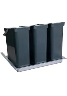 PEKA BASIC PLUS - ZESTAW POJEMNIKÓW 600 wys. 430 3x20 l z 3 pokrywkami wytłoczka docięta